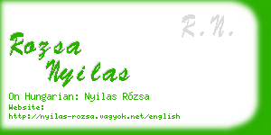 rozsa nyilas business card